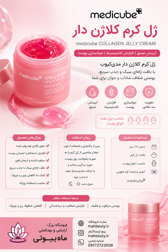 کرم ژله ای کلاژن جوانساز مدی کیوب110میل
